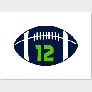 12 SEAHAWKS | FOOTBALL | SEATTLE Posters and Art